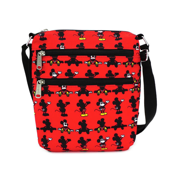 Loungefly Disney Mickey Mouse Parts All Over Print Nylon Passport Bag