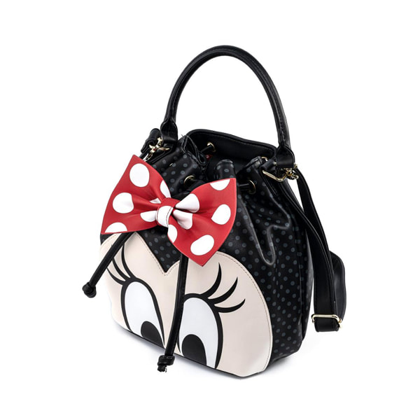 wetenschappelijk Cataract grijnzend Loungefly Disney Minnie Mouse Bow Bucket Crossbody Bag