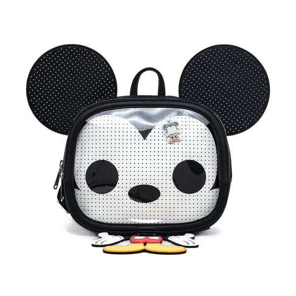Display your Loungefly pins when heading to the parks with the new # Loungefly Disney Logo Pin Collector mini backpack (Including a rose…