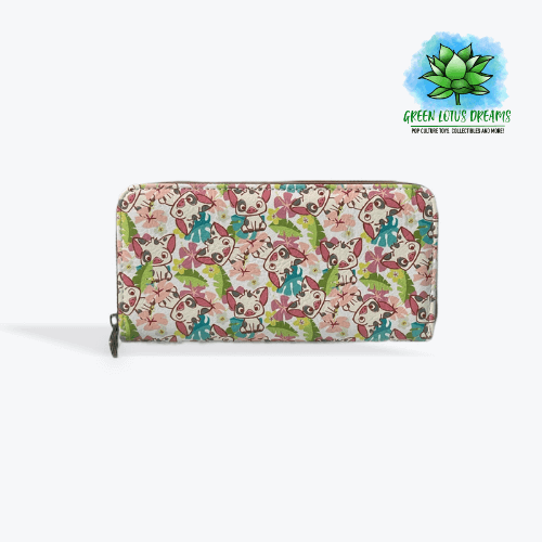 Loungefly Disney Moana Pua Floral All Over Print Zip Around Wallet
