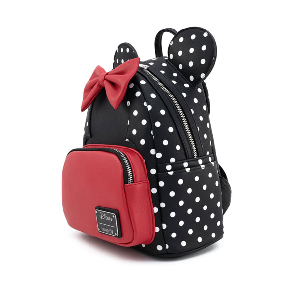 Loungefly Disney Minnie Mouse Black & White Polka Dot Mini Backpack