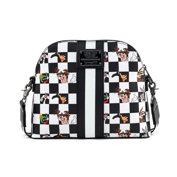 Loungefly Looney Tunes Black and White Checkered Character Crossbody Bag