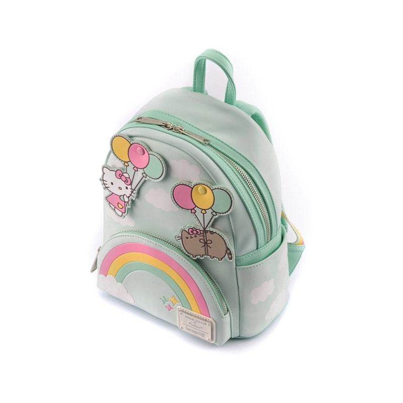 Loungefly Pusheen x Hello Kitty Balloons and Rainbow Mini Backpack