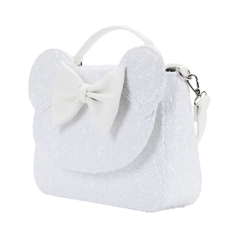 Loungefly Disney Minnie Mouse Sequin Wedding Crossbody Bag
